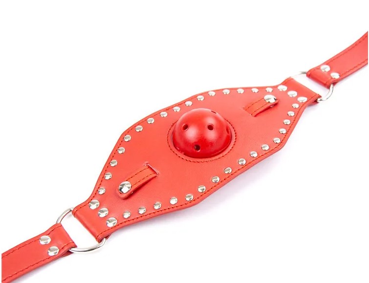 Calus cu Bila si Masca pentru Gura, Rosu, Passion Labs, #3, Erotic24.ro