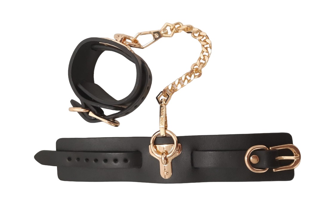 Catuse pentru Maini Luxury, Negru/Auriu, Guilty Toys, #2, Erotic24.ro