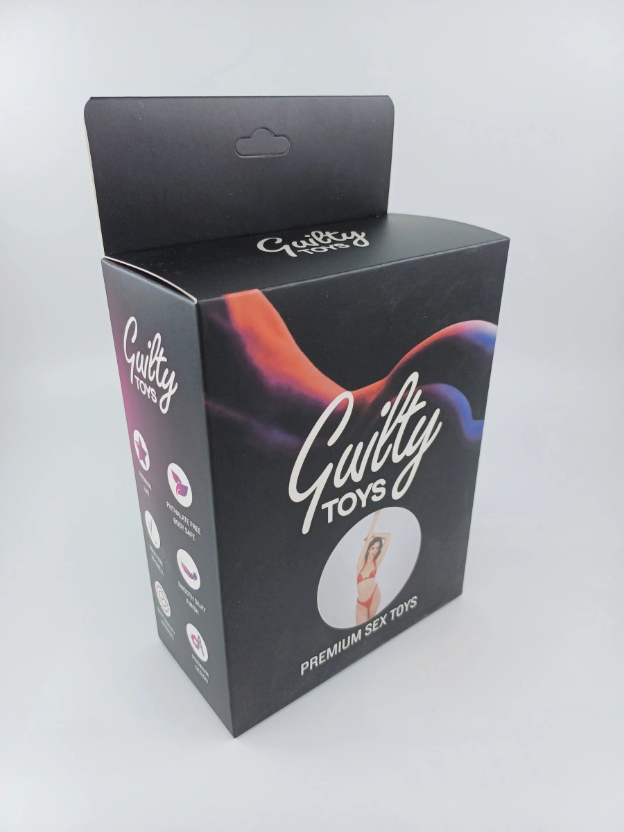 Set Harness 2 Piese, Piele Ecologica, Rosu, S-L, Guilty Toys, Nr. 2, Erotic24.ro