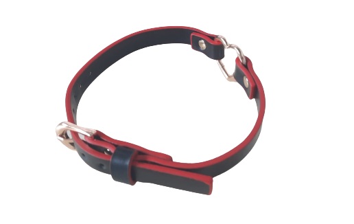 Choker Golden Heart, Rosu/Negru, Mokko Toys, #2, Erotic24.ro