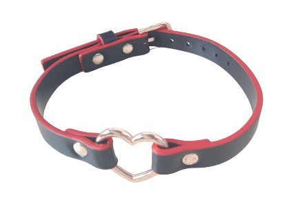 Choker Golden Heart, Rosu/Negru, Mokko Toys