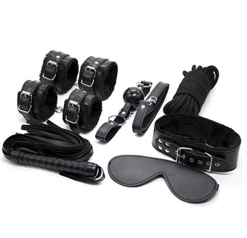 Set BDSM Lust 7 Piese, Negru, Guilty Toys, #1, Erotic24.ro