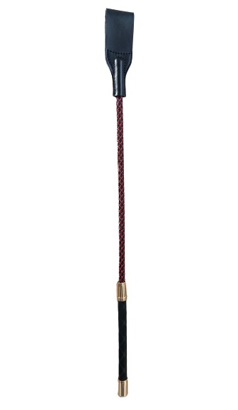 Cravasa cu Maner Texturat, 52 cm, Negru/Rosu, #1, Erotic24.ro