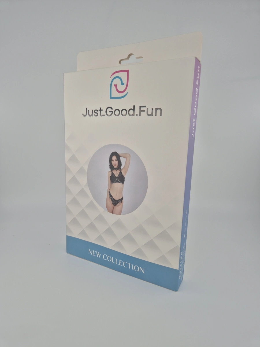 Set 2 Piese Lenjerie Your Fetish, Piele Ecologica, Negru, S-L, JGF Lingerie , #8, Erotic24.ro