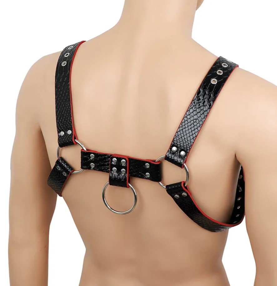 Sistem Chest Harness pentru Barbati, Negru, S-L, JGF Lingerie, #2, Erotic24.ro