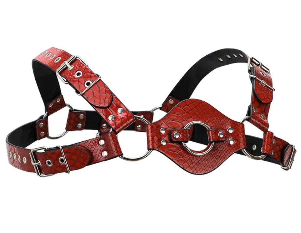 Sistem Chest Harness pentru Barbati, Rosu, S-L, JGF Lingerie, #3, Erotic24.ro