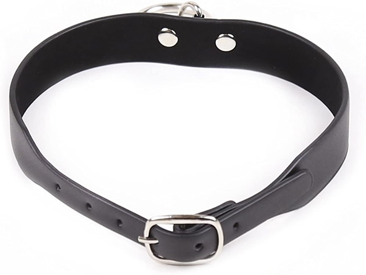 Zgarda Metallic Ring Choker, Negru, Mokko Toys, Nr. 2, Erotic24.ro