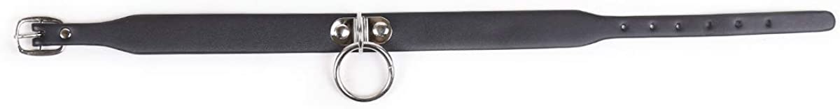 Zgarda Metallic Ring Choker, Negru, Mokko Toys, Nr. 3, Erotic24.ro