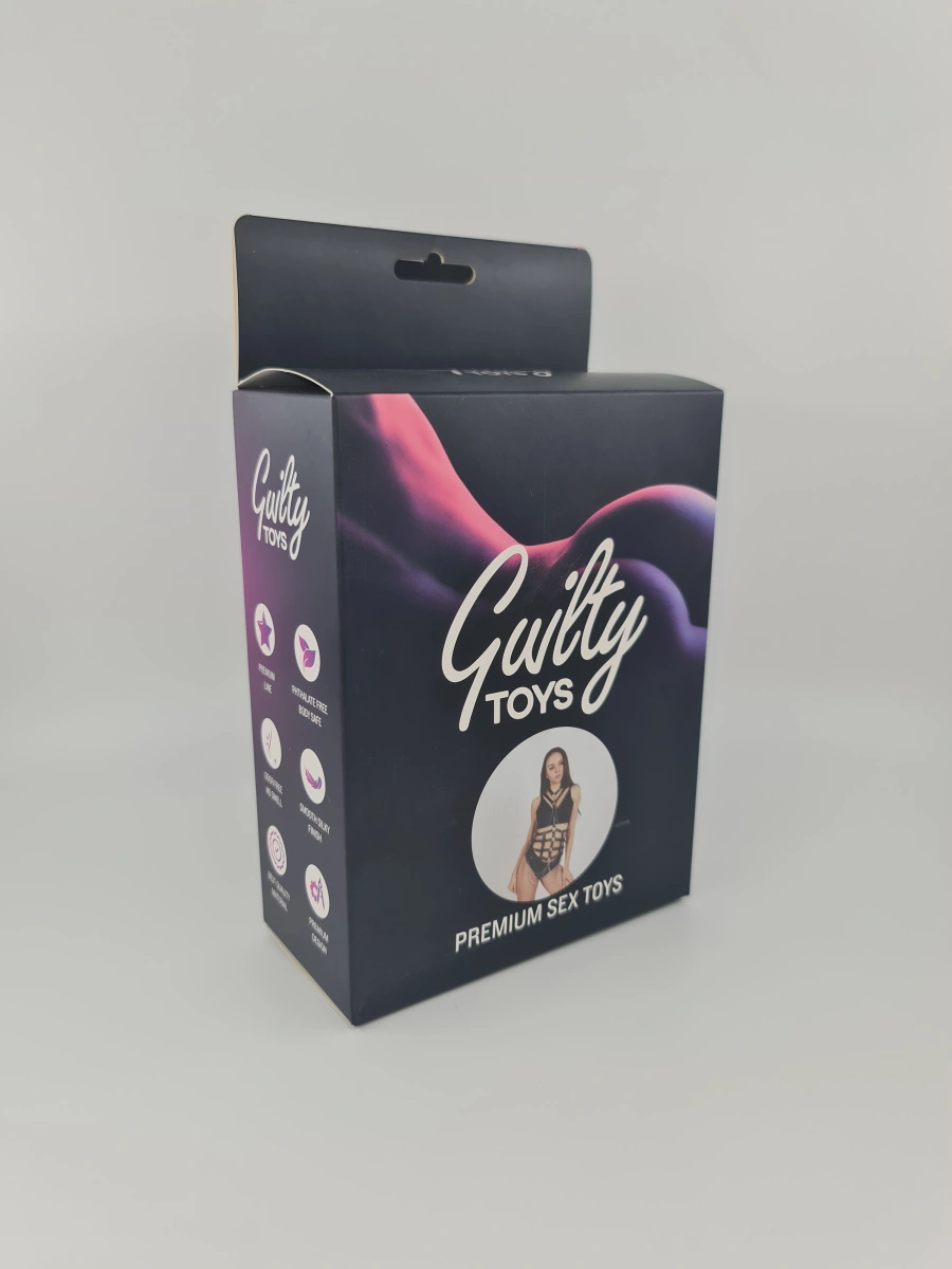 Harness Dark Style, Piele Ecologica, Negru, S-L, Guilty Toys, Nr. 2, Erotic24.ro