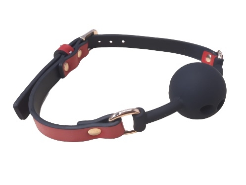 Calus Glorious cu Bila din Silicon, Rosu/Negru, Guilty Toys, Nr. 1, Erotic24.ro