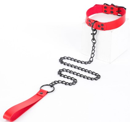 Set Reddish Zgarda-Lesa cu Lant Negru, Passion Labs, #1, Erotic24.ro