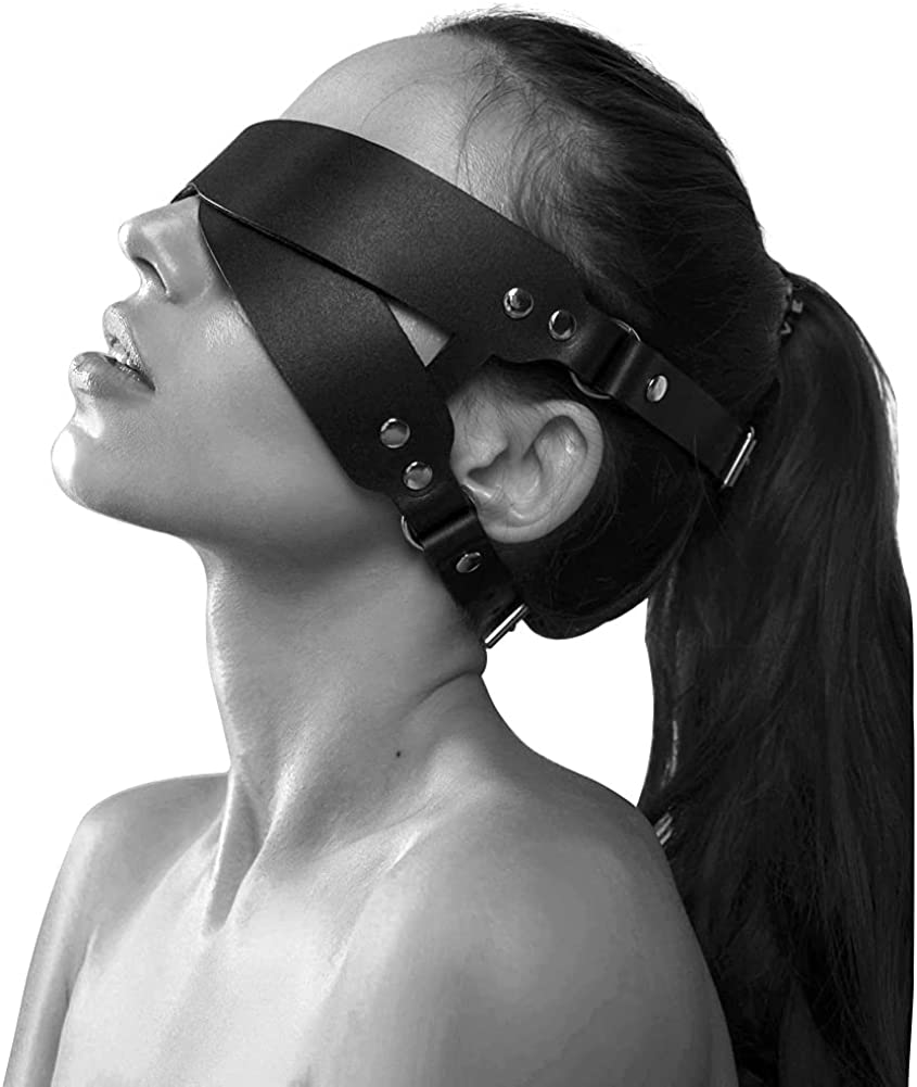 Masca de Ochi cu 2 Fete, Negru-Rosu, Passion Labs, Nr. 2, Erotic24.ro