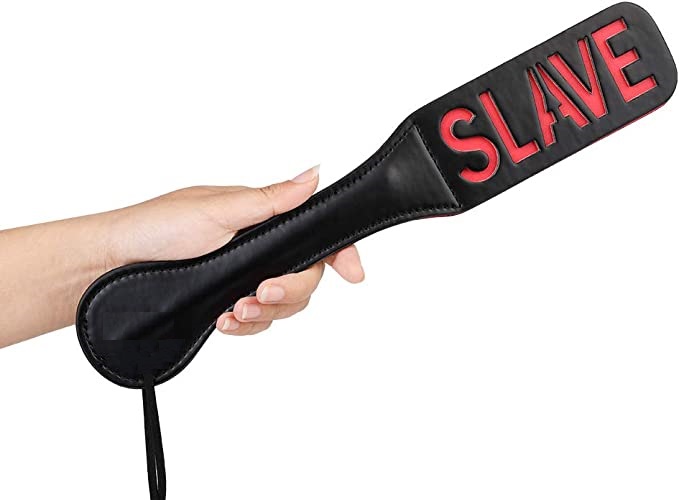 Padela cu Varf Desfacut SLAVE, Negru/Rosu, Nr. 2, Erotic24.ro