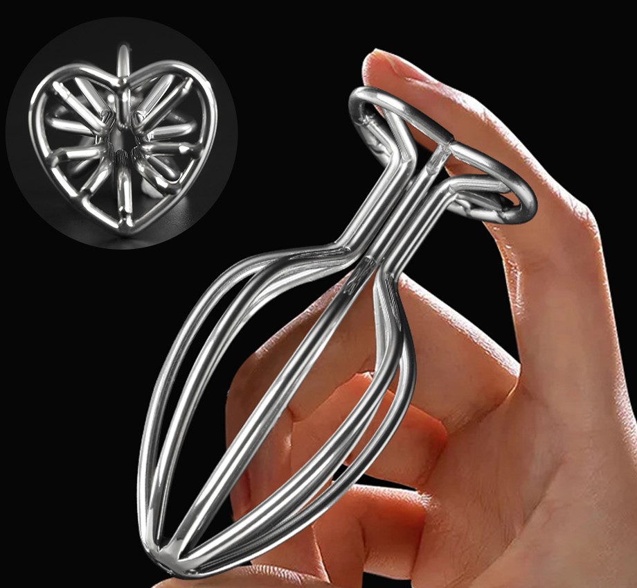 Dop Anal Metal Heart Large, Argintiu, Guilty Toys, #4, Erotic24.ro