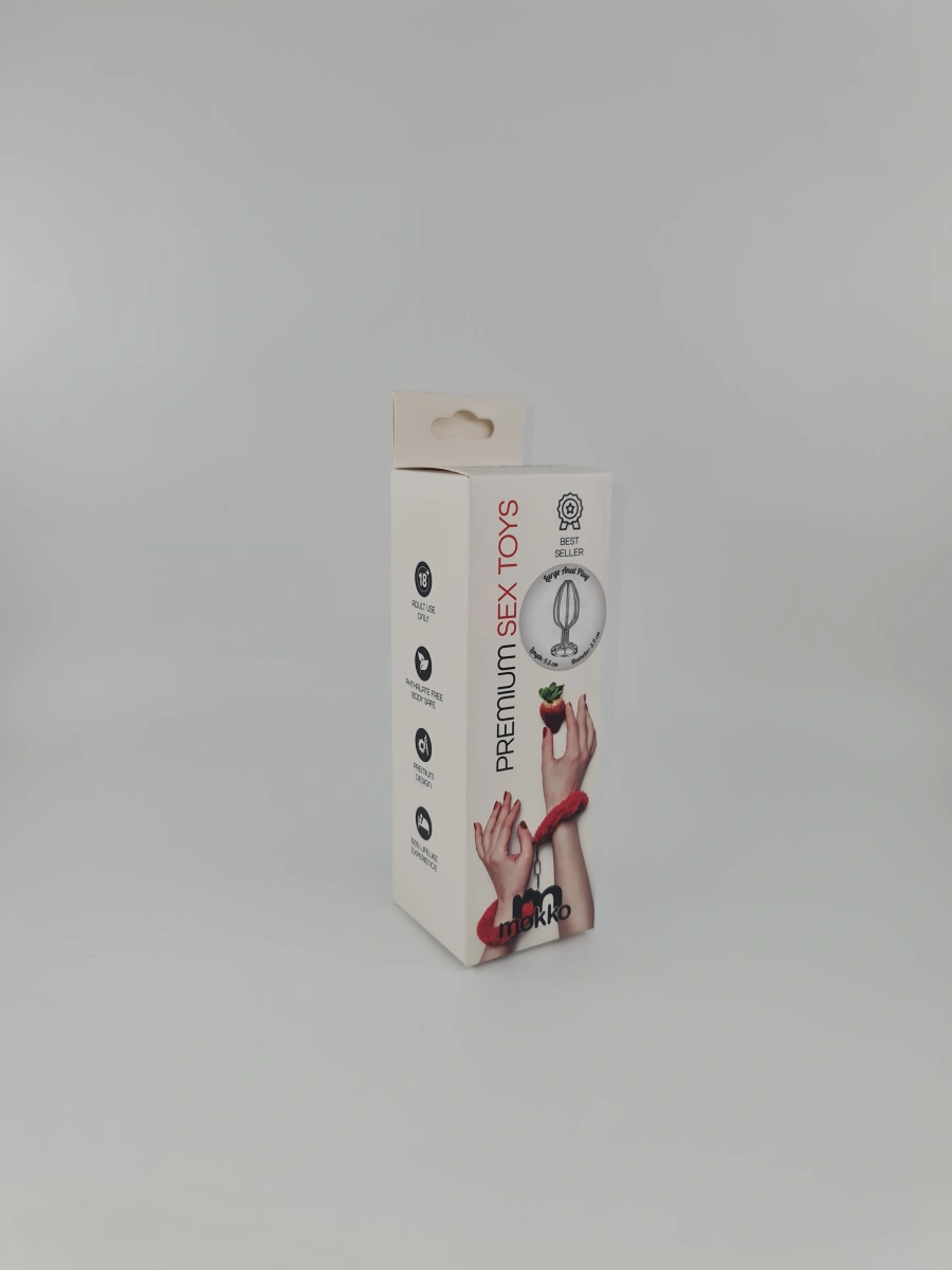 Dop Anal Secret Play Large, Argintiu, Mokko Toys, Nr. 3, Erotic24.ro