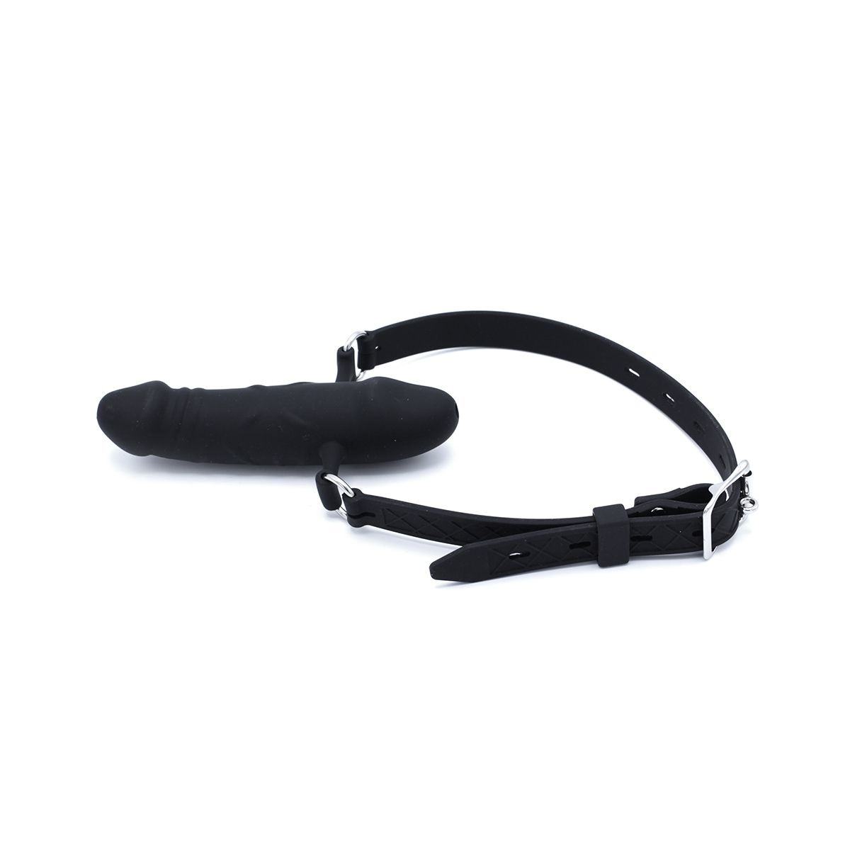 Calus cu Dildo Dublu Sinful, Silicon, Negru, 15 cm, Mokko Toys, #3, Erotic24.ro