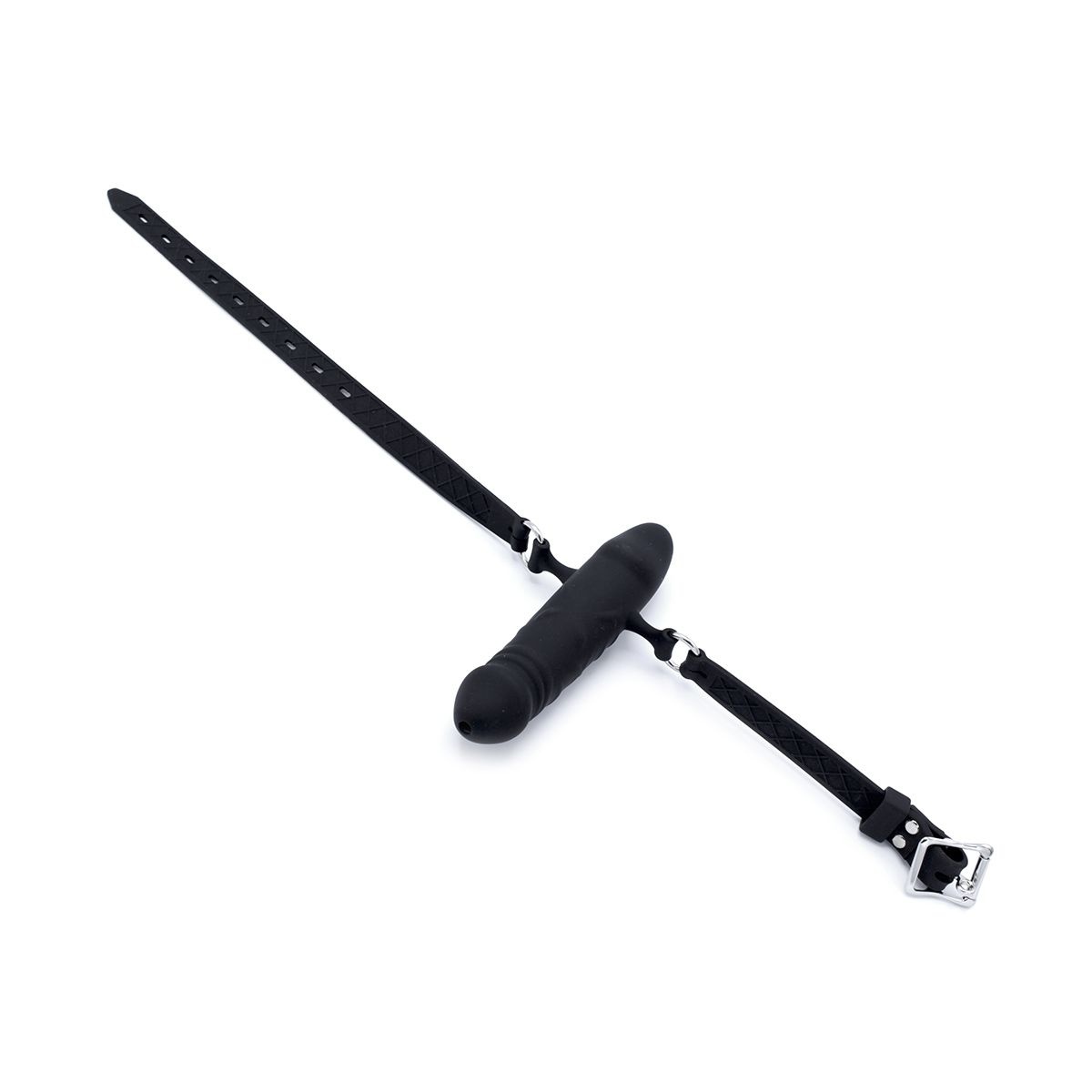 Calus cu Dildo Dublu Sinful, Silicon, Negru, 15 cm, Mokko Toys, #4, Erotic24.ro