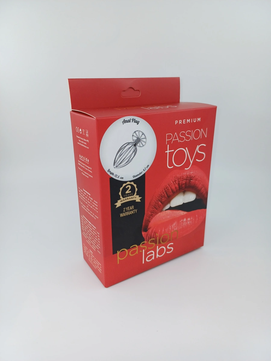 Dop Anal Metal Play Large, Argintiu, Passion Labs, #4, Erotic24.ro