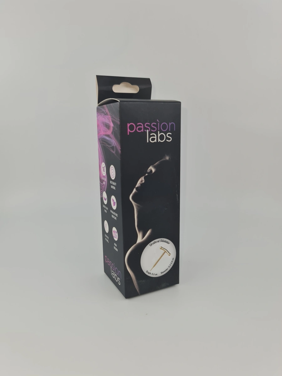 Dilatator Uretral Metalic Auriu 8.5 cm, Passion Labs, #4, Erotic24.ro