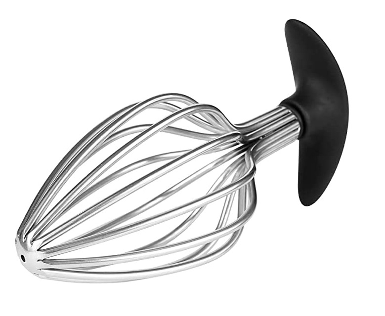 Dop Anal Play with Me, Metal, Argintiu/Negru, 14.5 cm, Mokko Toys, #2, Erotic24.ro