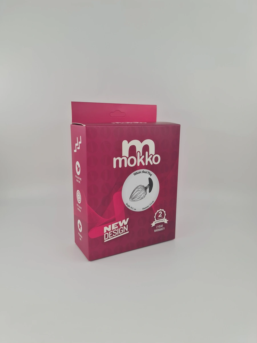 Dop Anal Play with Me, Metal, Argintiu/Negru, 14.5 cm, Mokko Toys, #6, Erotic24.ro