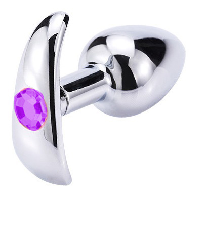 Dop Anal Metalic Small Anchor Base Cristal Mov 7 cm Mokko Toys, #1, Erotic24.ro