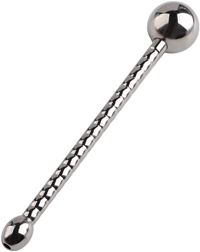 Dilatator Uretral cu Baza Sferica, Metal, Argintiu, 11.5 cm, Passion Labs, #1, Erotic24.ro