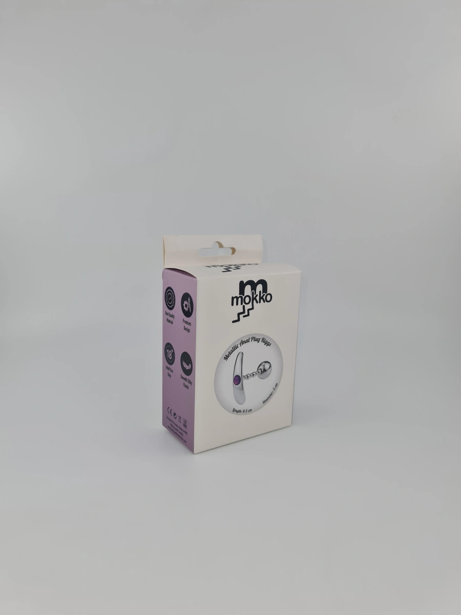 Dop Anal Metalic Riggs Large Flexibil Cristal Mov Mokko Toys, #3, Erotic24.ro