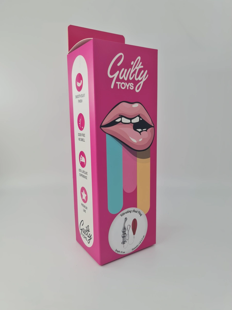 Vibrator Anal Metalic cu Telecomanda, 10 Moduri Vibratii, 15 cm, Guilty Toys, #3, Erotic24.ro