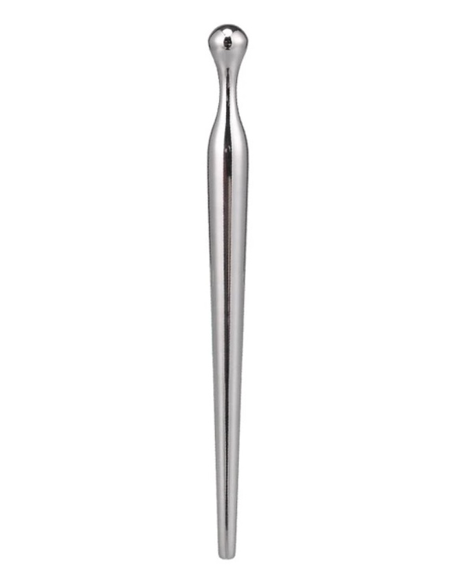 Dilatator Uretral Conic, Metal, Argintiu, 10 cm, #1, Erotic24.ro
