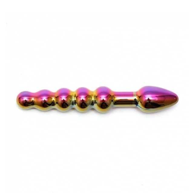 Dildo Beaded Games, Sticla, Multicolor, 18 cm, Mokko Toys, #3, Erotic24.ro