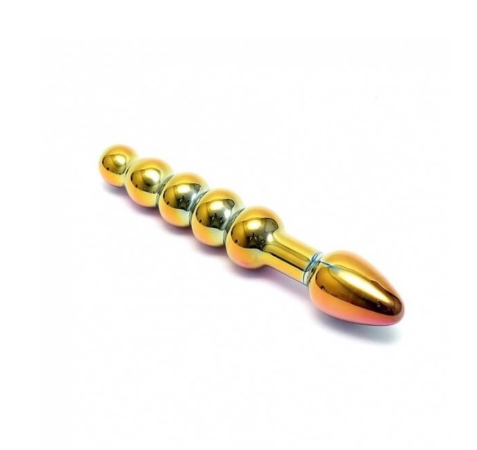 Dildo Beaded Games, Sticla, Multicolor, 18 cm, Mokko Toys, #2, Erotic24.ro