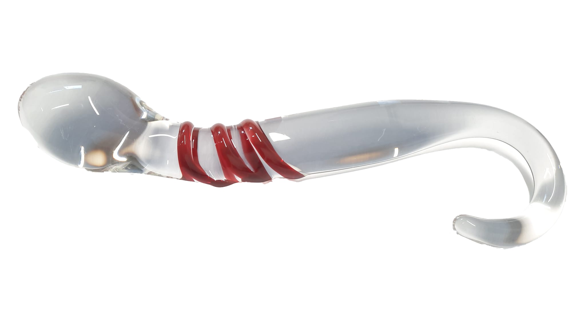 Dildo din Sticla Curbat, 18 cm, Guily Toys, #1, Erotic24.ro