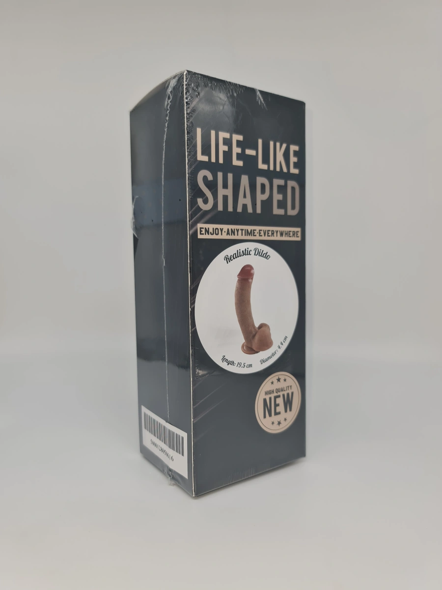 Dildo Realist Lazlo, Silicon Premium, Maro, 19.5 cm, #2, Erotic24.ro