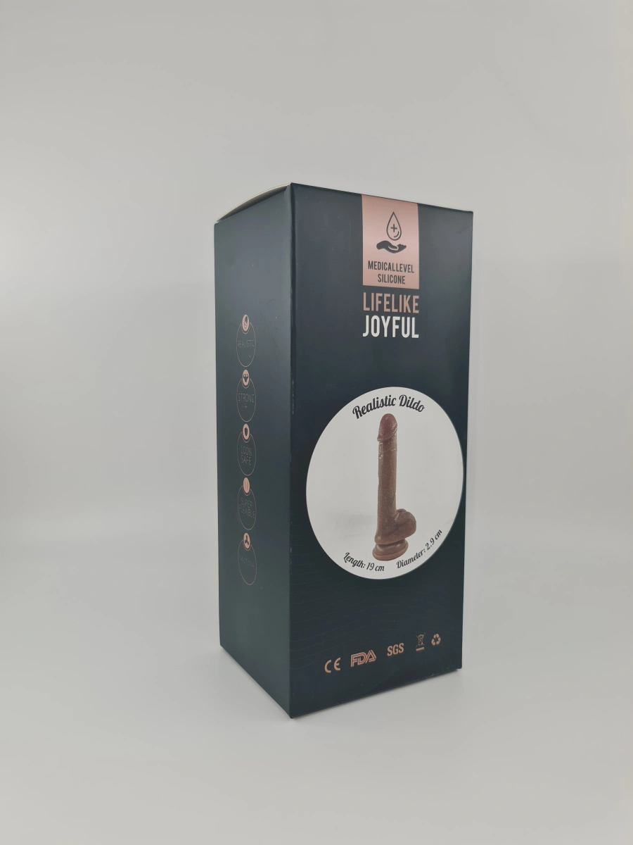 Dildo Realist Wyatt, Silicon Lichid, Maro, 19 cm, #2, Erotic24.ro