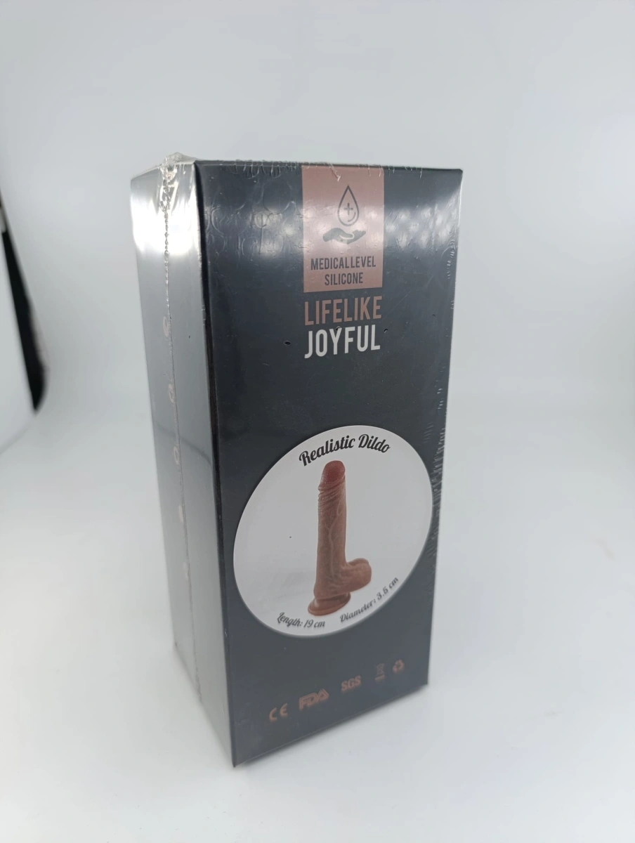 Dildo Realist Harvey, Silicon Lichid, Maro, 19 cm, Nr. 2, Erotic24.ro