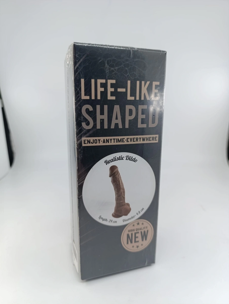 Dildo Realist Zeo, Silicon Premium, Maro, 24 cm, #2, Erotic24.ro