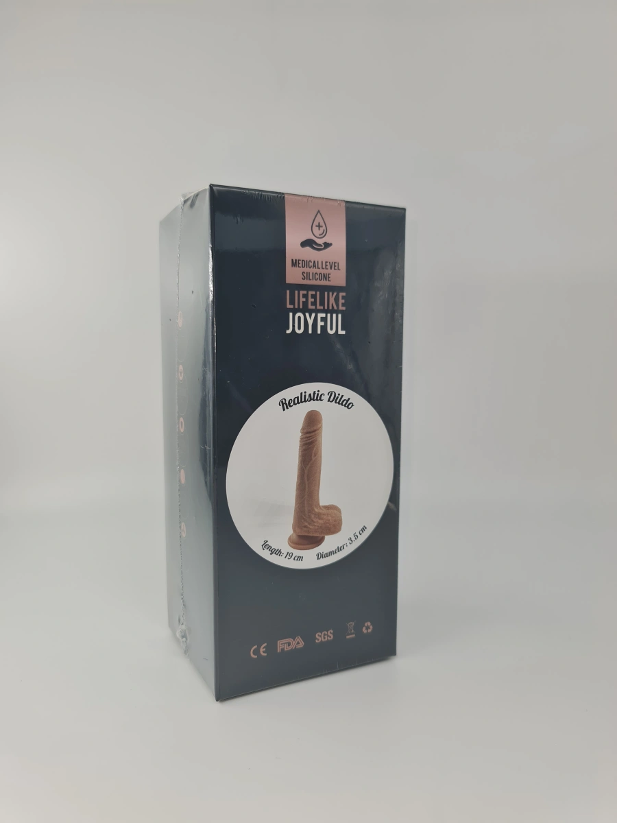 Dildo Realist Tobias, Silicon Premium, Natural, 19 cm, Nr. 2, Erotic24.ro