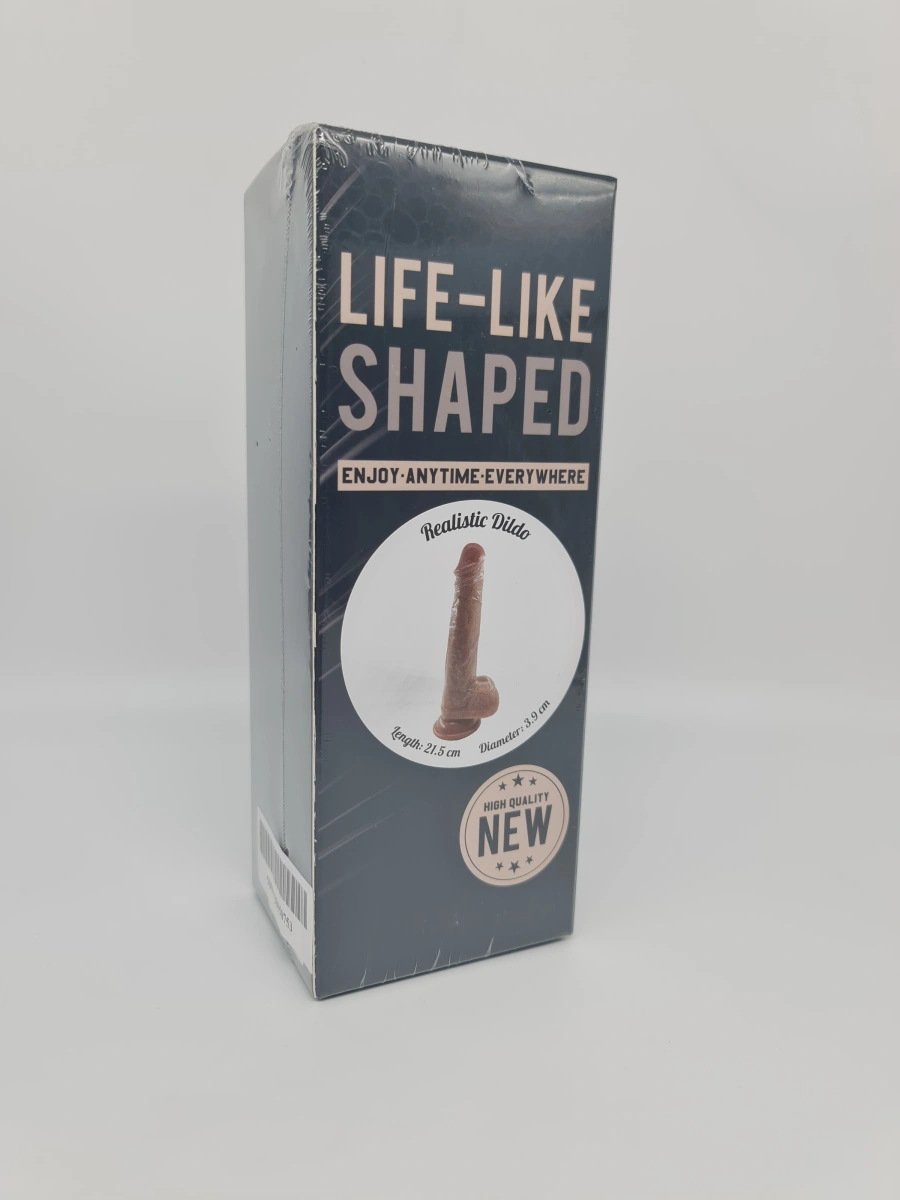 Dildo Realist Elias, Silicon Lichid, Maro, 21.5 cm, #2, Erotic24.ro