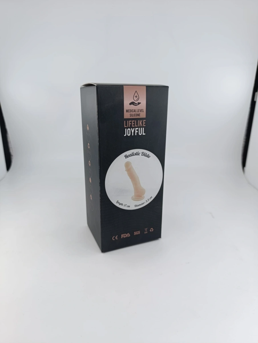Dildo Realist Rowe, Silicon, Natural, 17 cm, #2, Erotic24.ro