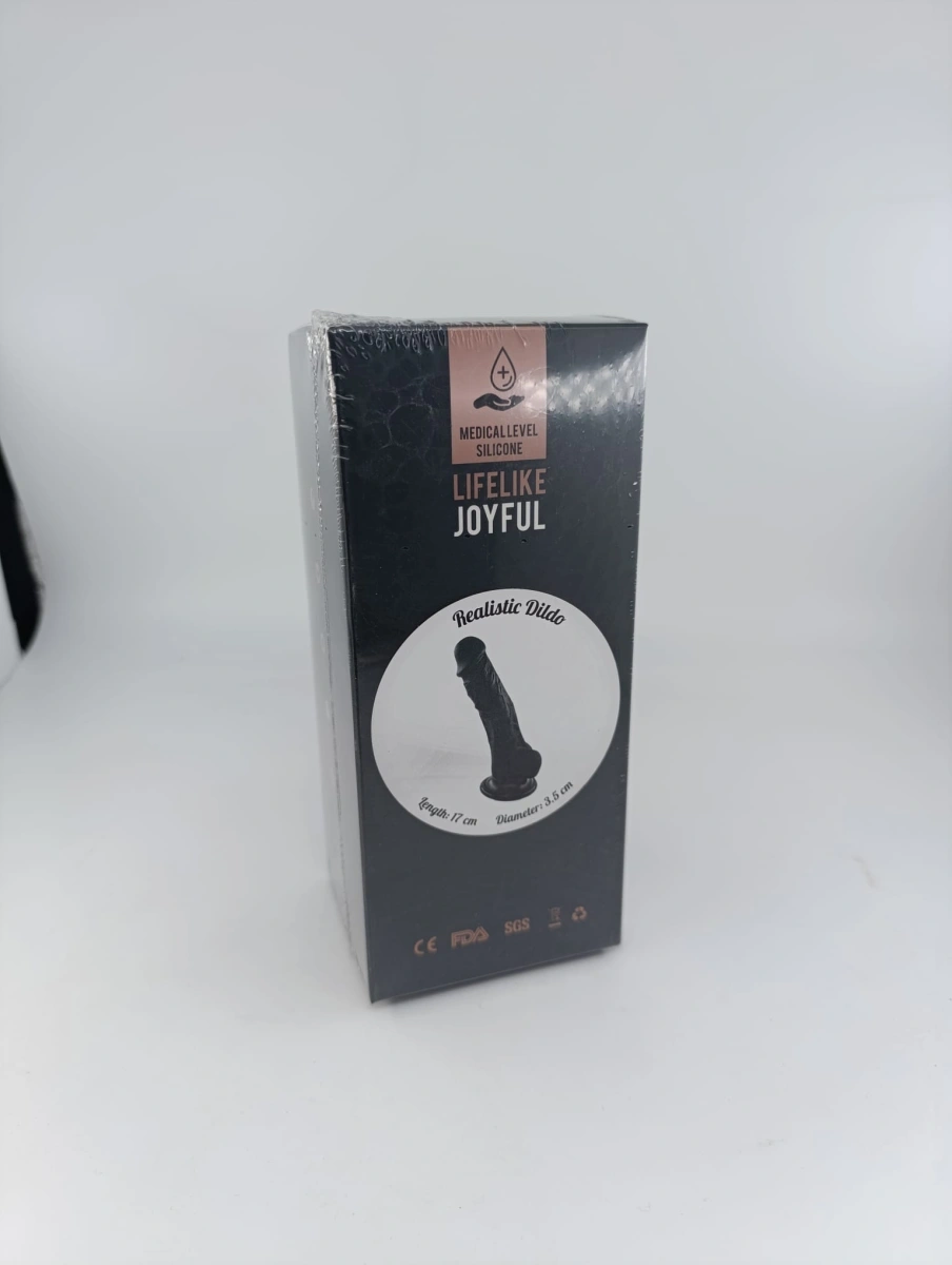 Dildo Realist Rowe, Silicon, Negru, 17 cm, #2, Erotic24.ro