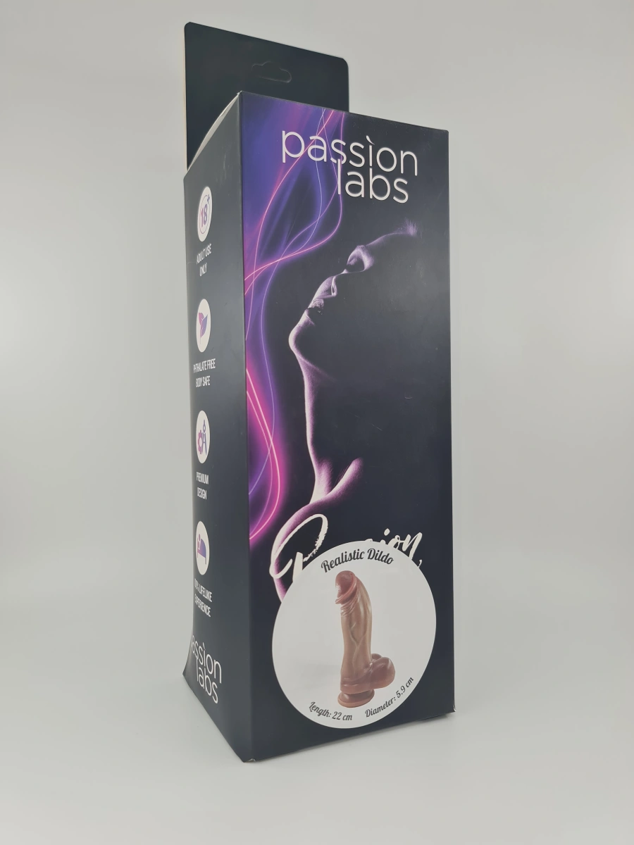 Dildo Realist The Great, Silicon Lichid, Maro, 22 cm, Passion Labs, #2, Erotic24.ro