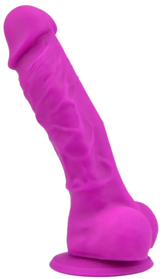 Dildo Realist Rowe, Silicon, Mov, 17 cm, #1, Erotic24.ro