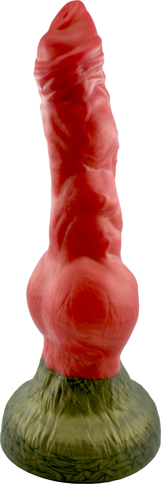 Dildo No.24 Fantasy Beasts, Silicon Premium, Rosu/Verde, 26 cm, Guilty Toys, #1, Erotic24.ro
