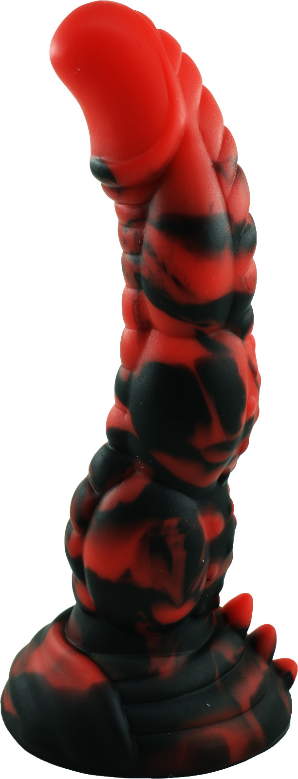 Dildo No.22 Fantasy Beasts, Silicon Premium, Negru/Rosu, 20.5 cm, #1, Erotic24.ro