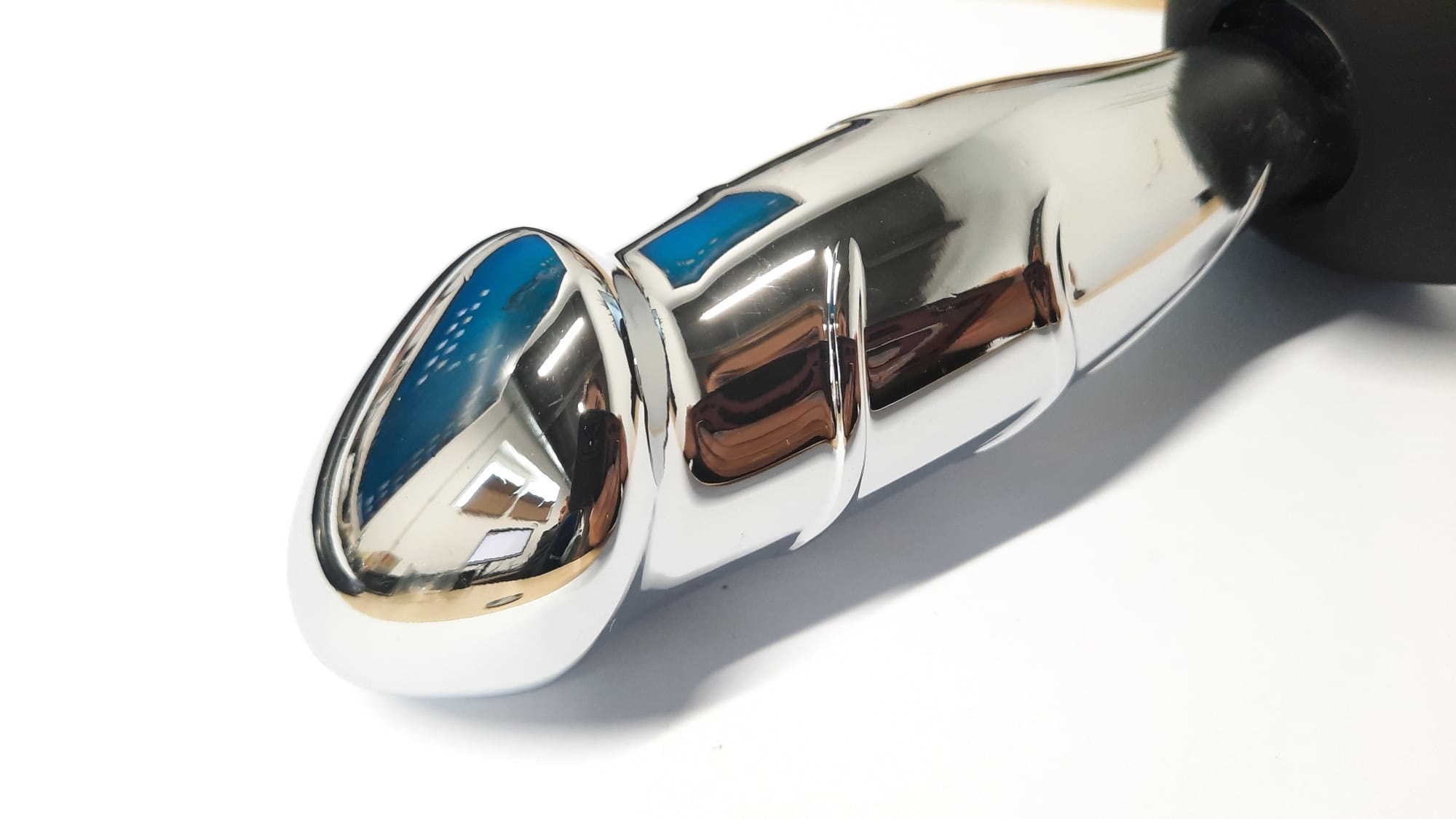 Dop Anal cu Ventuza, Remote Control, 10 Moduri Vibratii, Metal, USB, Argintiu, 13 cm, #2, Erotic24.ro