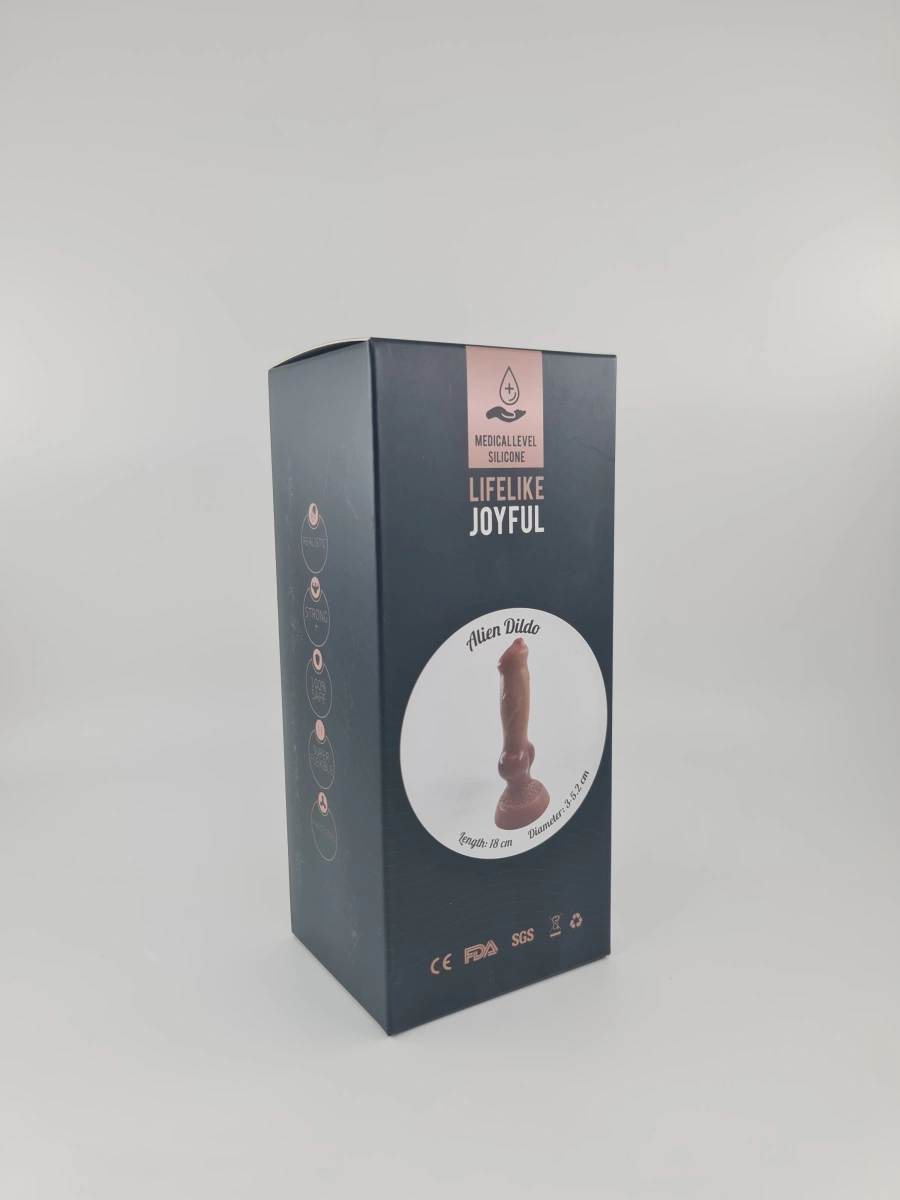 Dildo No.14 Fantasy Beasts, Silicon Lichid, Maro, 18 cm, Nr. 2, Erotic24.ro