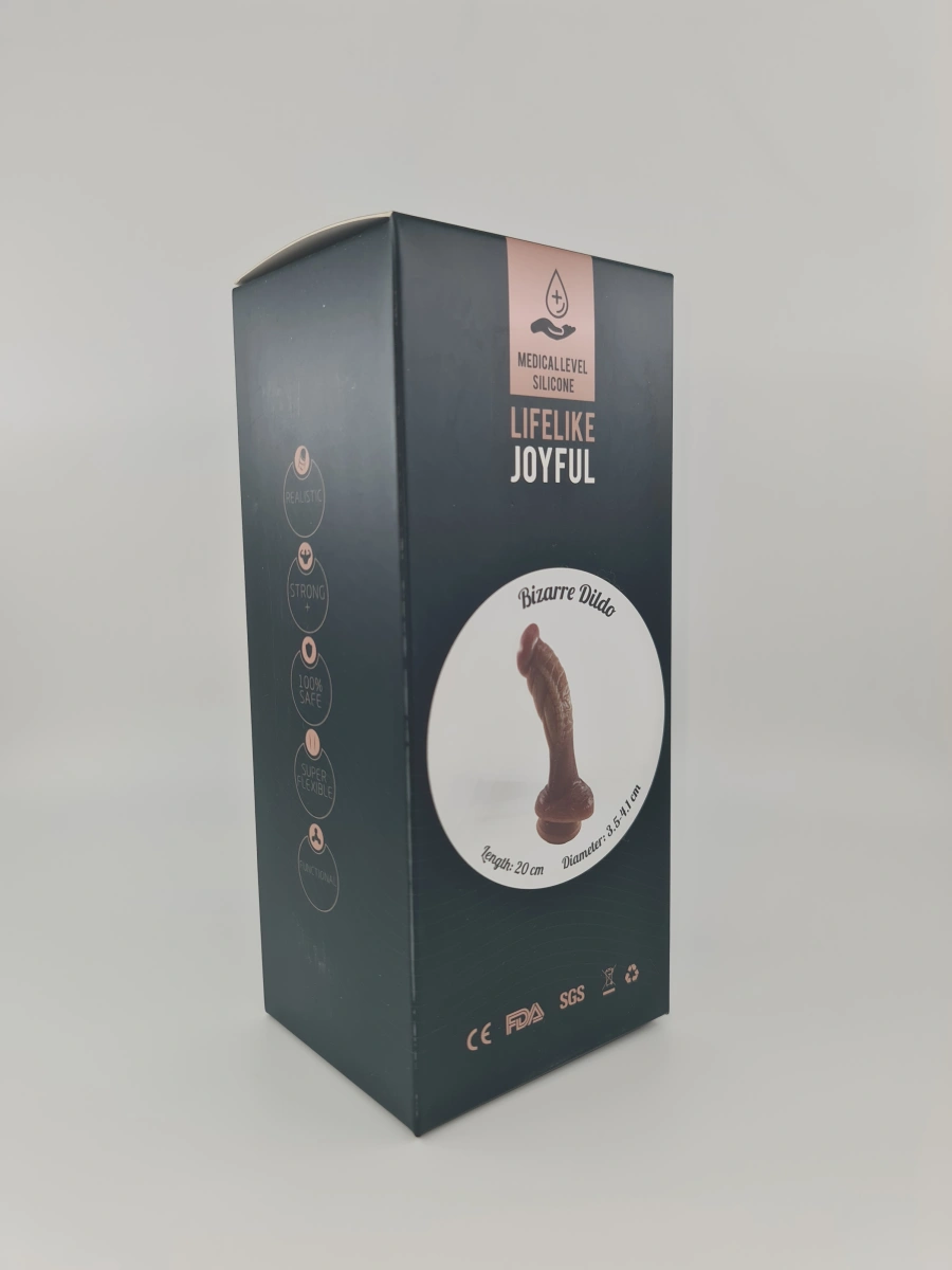 Dildo Bizarre No.6 Fantasy Beasts, Silicon Lichid, Maro, 20 cm, Nr. 8, Erotic24.ro