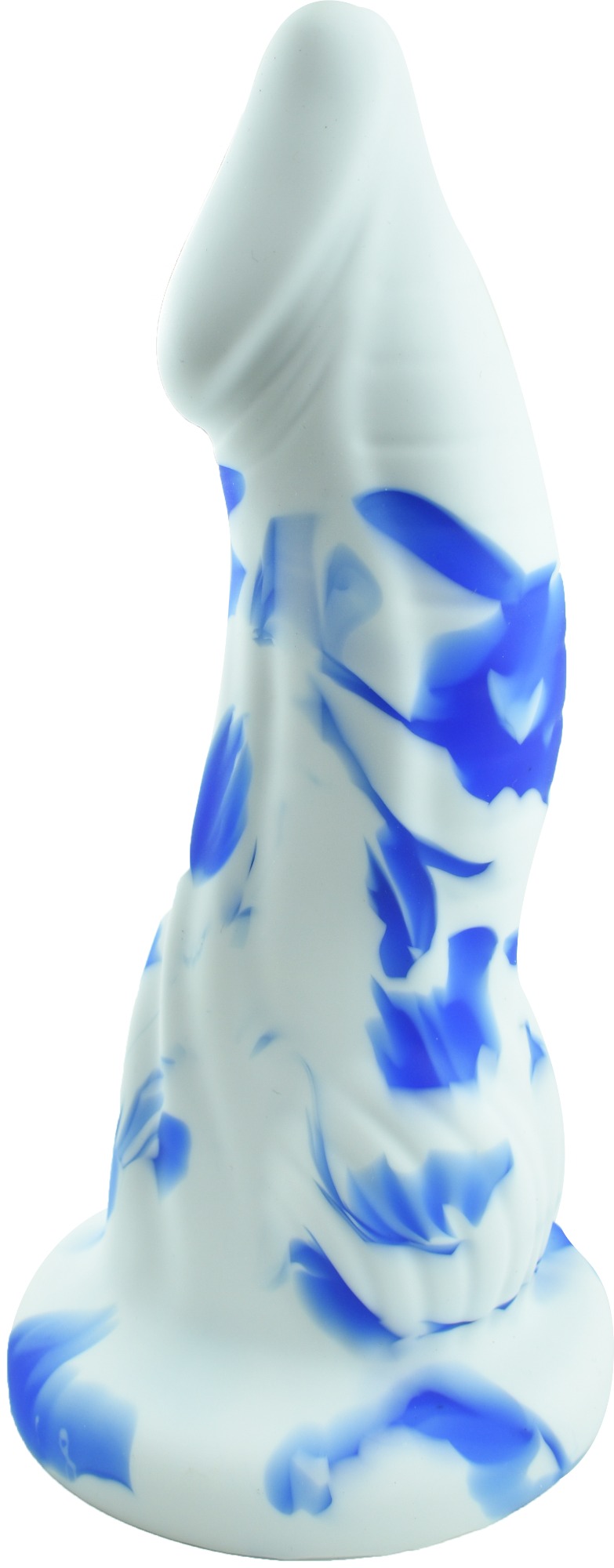Dildo No.4 Fantasy Beasts, Silicon Premium, Alb/Albastru, 21.5 cm, #1, Erotic24.ro