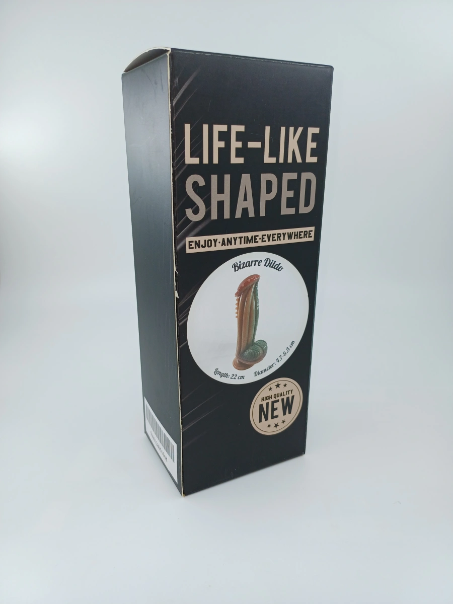 Dildo No.23 Fantasy Beasts, Silicon Lichid, Maro/Verde, 22 cm, #2, Erotic24.ro